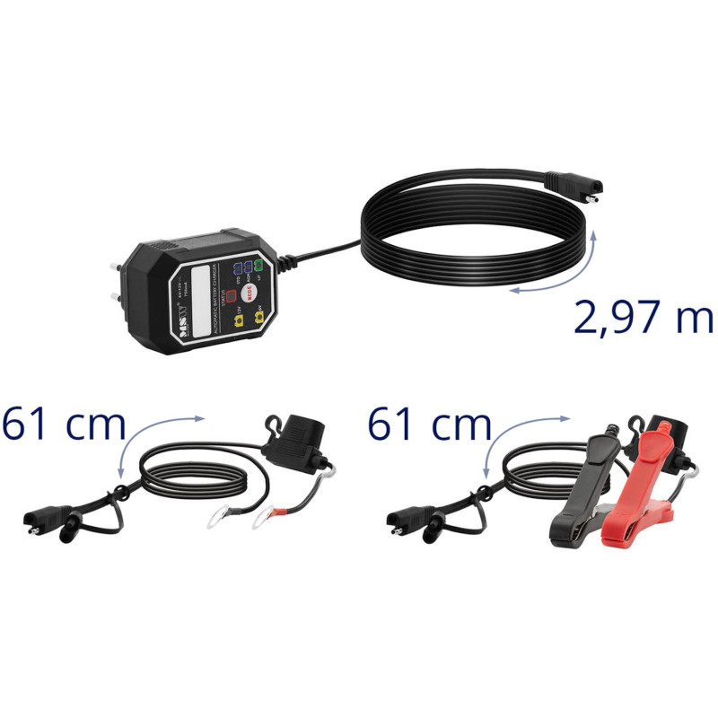 Automatinis lygintuvo įkroviklis AGM ir LiFePO4 akumuliatoriams 6V 12V 0,75 A