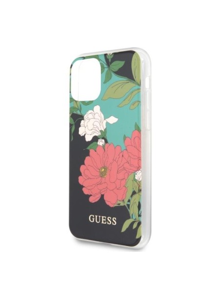 Guess N.1 Flower Collection dėklas, skirtas iPhone 11 Pro - juodas