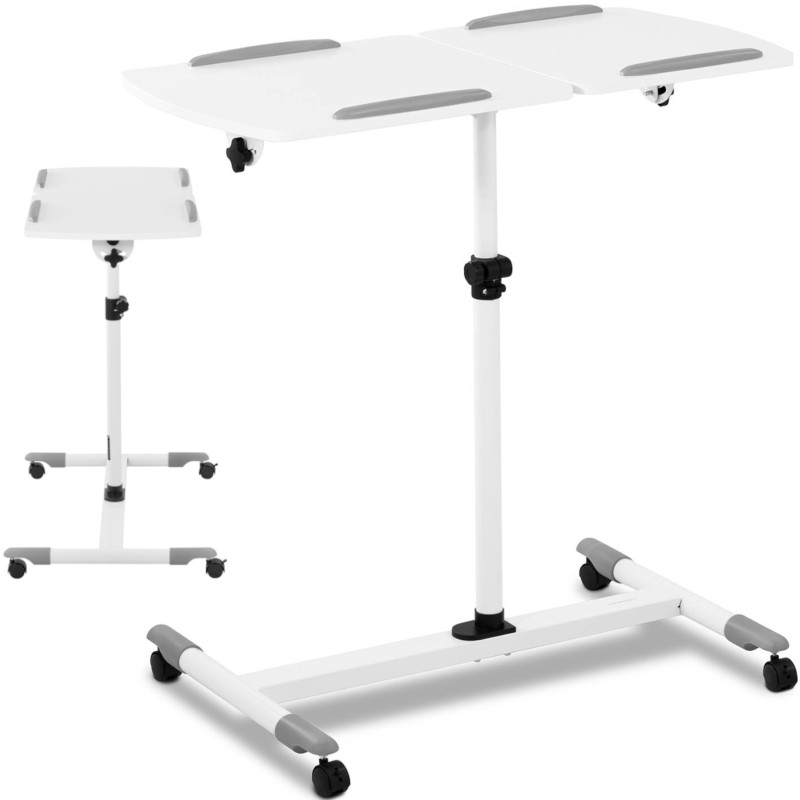 Nešiojamojo kompiuterio stovo stalas pakreipiamas reguliuojamas 2 stalviršiai 43 x 91 cm 700 - 1100 mm