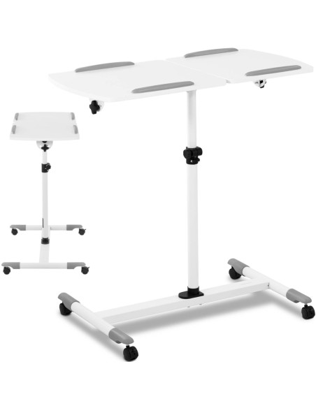 Nešiojamojo kompiuterio stovo stalas pakreipiamas reguliuojamas 2 stalviršiai 43 x 91 cm 700 - 1100 mm