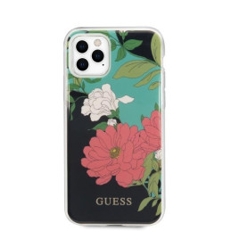 Guess N.1 Flower Collection dėklas, skirtas iPhone 11 Pro Max - juodas