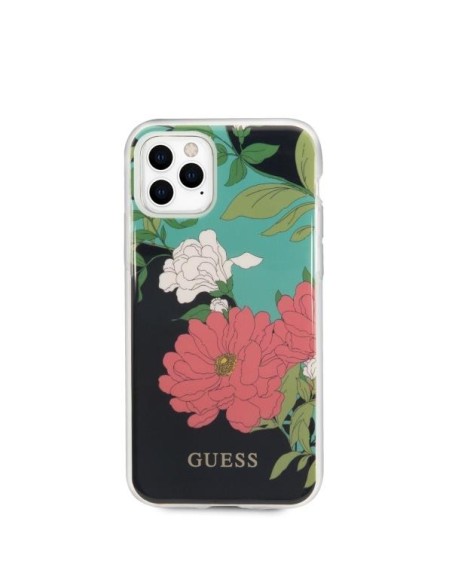 Guess N.1 Flower Collection dėklas, skirtas iPhone 11 Pro Max - juodas Guess N.1 Flower Collection dėklas, skirtas iPhone 11 Pro Max - juodas
