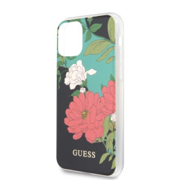 Guess N.1 Flower Collection dėklas, skirtas iPhone 11 Pro Max - juodas