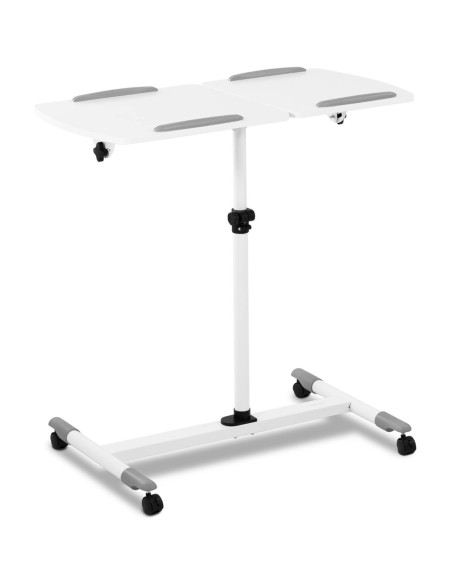 Nešiojamojo kompiuterio stovo stalas pakreipiamas reguliuojamas 2 stalviršiai 43 x 91 cm 700 - 1100 mm