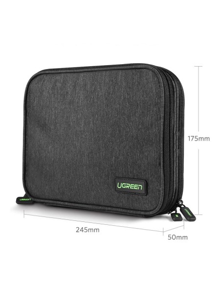 Ugreen dėklo dėžutė kietajam diskui HDD SSD telefono kabelių priedai 24,5 x 17,5 x 5 cm pilka (50147 LP149) Ugreen dėklo dėžutė kietajam diskui HDD SSD telefono kabelių priedai 24,5 x 17,5 x 5 cm pilka (50147 LP149)