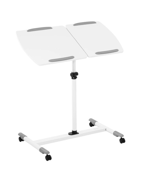 Nešiojamojo kompiuterio stovo stalas pakreipiamas reguliuojamas 2 stalviršiai 43 x 91 cm 700 - 1100 mm