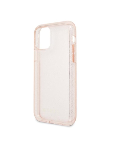 Guess Glitter dėklas iPhone 11 Pro - rožinis Guess Glitter dėklas iPhone 11 Pro - rožinis