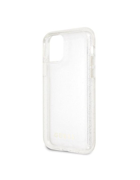 Guess Glitter dėklas iPhone 11 Pro - sidabrinis Guess Glitter dėklas iPhone 11 Pro - sidabrinis