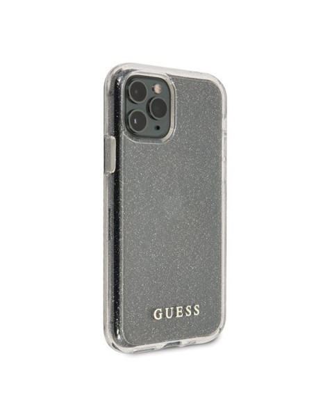 Guess Glitter dėklas iPhone 11 Pro - sidabrinis Guess Glitter dėklas iPhone 11 Pro - sidabrinis