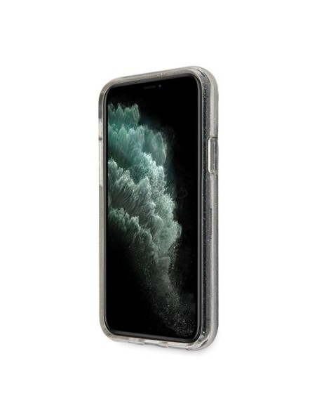 Guess Glitter dėklas iPhone 11 Pro - sidabrinis Guess Glitter dėklas iPhone 11 Pro - sidabrinis