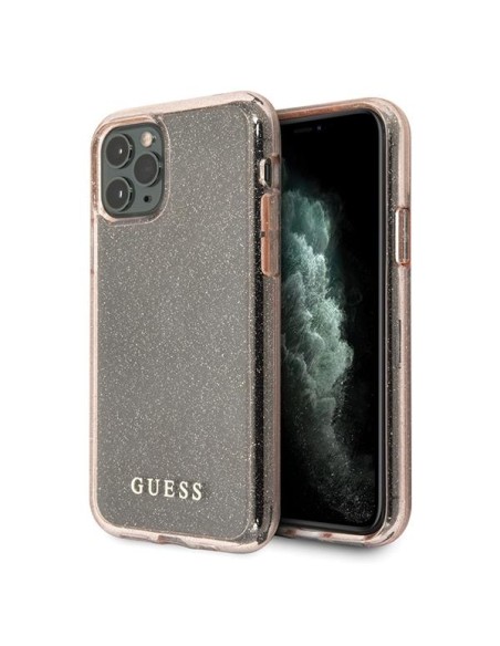 Guess Glitter dėklas iPhone 11 Pro Max - rožinis Guess Glitter dėklas iPhone 11 Pro Max - rožinis