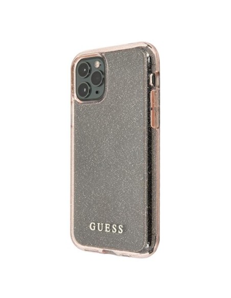Guess Glitter dėklas iPhone 11 Pro Max - rožinis Guess Glitter dėklas iPhone 11 Pro Max - rožinis
