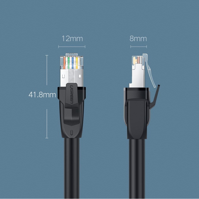 Patchcord kabelis Ethernet tinklo kabelis RJ45 Cat 8 T568B 3m