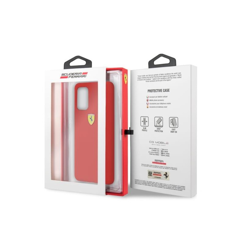 Ferrari silikoninis dėklas Samsung Galaxy S20+ - raudonas