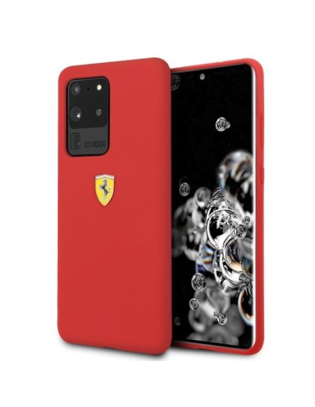 Ferrari silikoninis dėklas Samsung Galaxy S20 Ultra - raudonas Ferrari silikoninis dėklas Samsung Galaxy S20 Ultra - raudonas