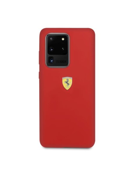 Ferrari silikoninis dėklas Samsung Galaxy S20 Ultra - raudonas Ferrari silikoninis dėklas Samsung Galaxy S20 Ultra - raudonas