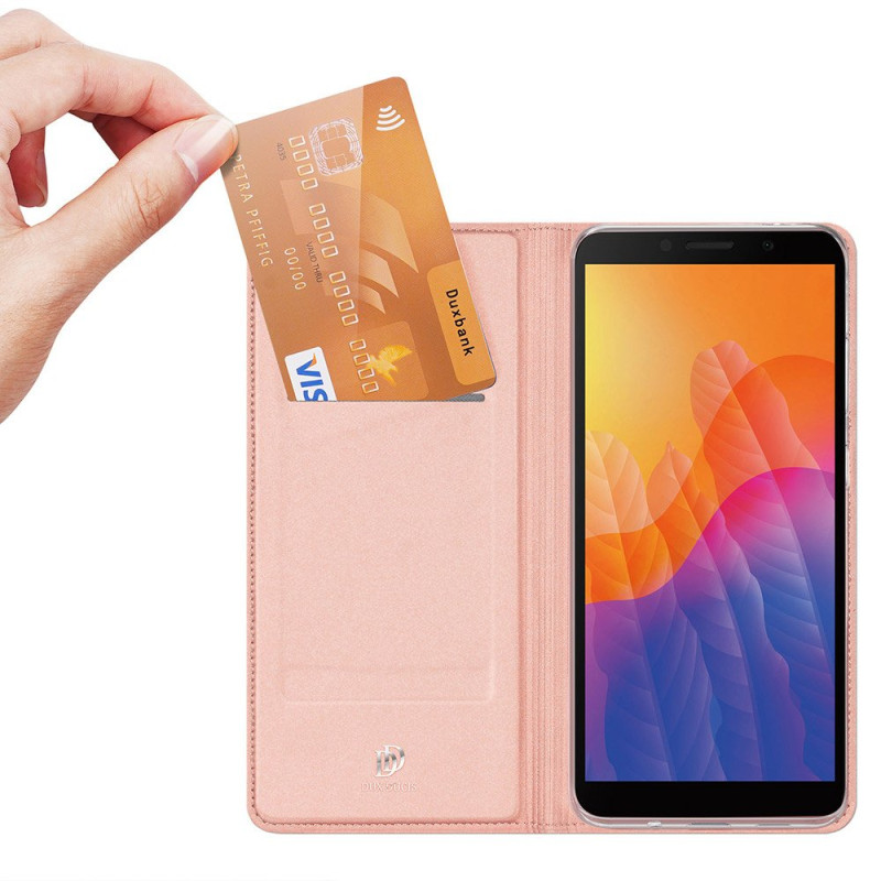 DUX DUCIS Skin Pro dėklo dėklo dangtelis su atvartu Huawei Y5p rožinės spalvos