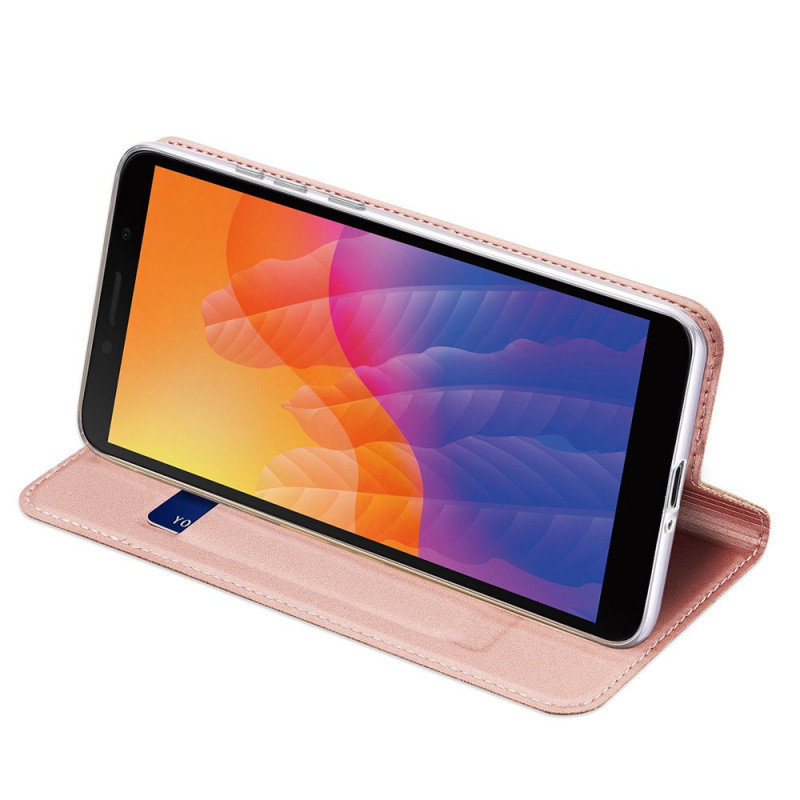 DUX DUCIS Skin Pro dėklo dėklo dangtelis su atvartu Huawei Y5p rožinės spalvos