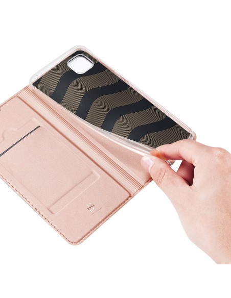 DUX DUCIS Skin Pro dėklo dėklo dangtelis su atvartu Huawei Y5p rožinės spalvos DUX DUCIS Skin Pro dėklo dėklo dangtelis su atvartu Huawei Y5p rožinės spalvos