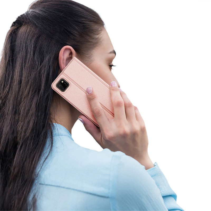 DUX DUCIS Skin Pro dėklo dėklo dangtelis su atvartu Huawei Y5p rožinės spalvos