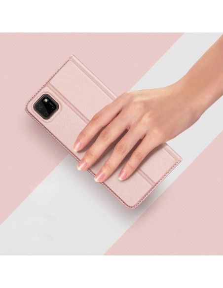 DUX DUCIS Skin Pro dėklo dėklo dangtelis su atvartu Huawei Y5p rožinės spalvos DUX DUCIS Skin Pro dėklo dėklo dangtelis su atvartu Huawei Y5p rožinės spalvos