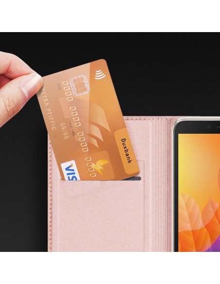 DUX DUCIS Skin Pro dėklo dėklo dangtelis su atvartu Huawei Y5p rožinės spalvos DUX DUCIS Skin Pro dėklo dėklo dangtelis su atvartu Huawei Y5p rožinės spalvos