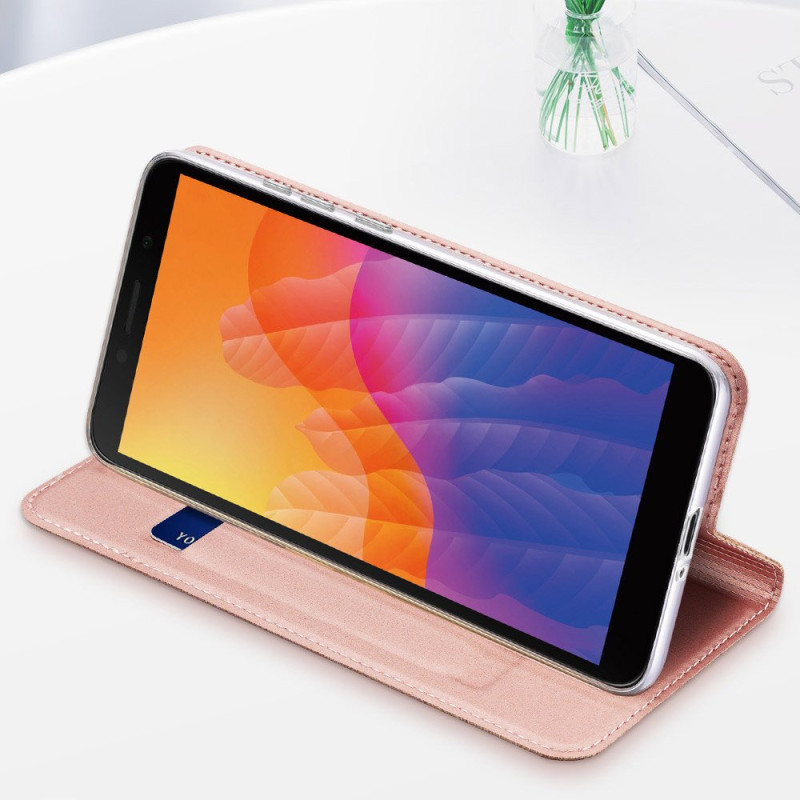 DUX DUCIS Skin Pro dėklo dėklo dangtelis su atvartu Huawei Y5p rožinės spalvos