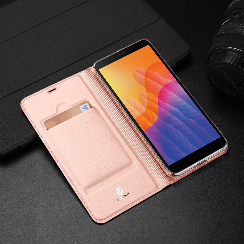DUX DUCIS Skin Pro dėklo dėklo dangtelis su atvartu Huawei Y5p rožinės spalvos