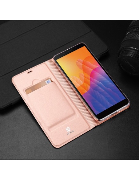 DUX DUCIS Skin Pro dėklo dėklo dangtelis su atvartu Huawei Y5p rožinės spalvos DUX DUCIS Skin Pro dėklo dėklo dangtelis su atvartu Huawei Y5p rožinės spalvos