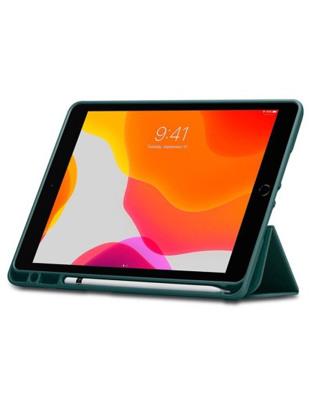 Spigen Urban Fit dėklas iPad 10.2& 39 & 39 2019 / 2020 / 2021 - tamsiai žalias Spigen Urban Fit dėklas iPad 10.2& 39 & 39 2019 / 2020 / 2021 - tamsiai žalias