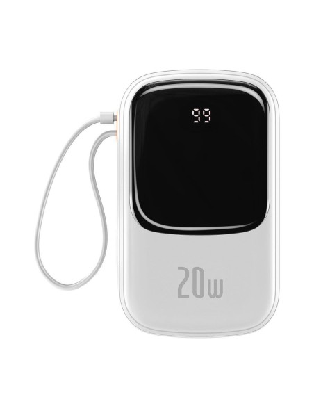 Greito įkrovimo maitinimo blokas 20000mAh 20W QC-PD-SCP-FCP kabelis iPhone Lightning White Greito įkrovimo maitinimo blokas 20000mAh 20W QC-PD-SCP-FCP kabelis iPhone Lightning White