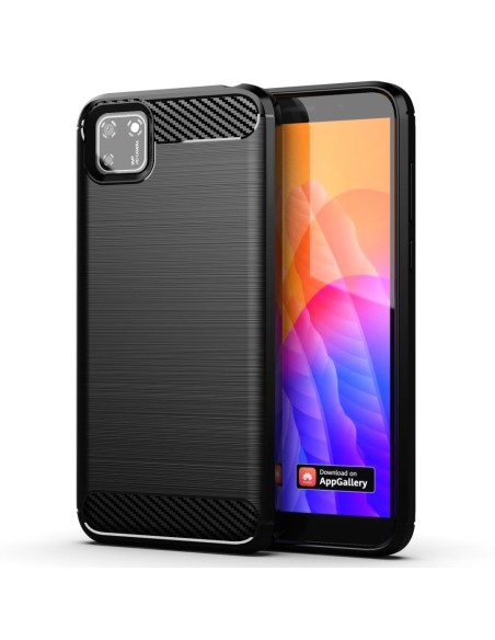 Carbon Case lankstus Huawei Y5p dangtelis juodas Carbon Case lankstus Huawei Y5p dangtelis juodas