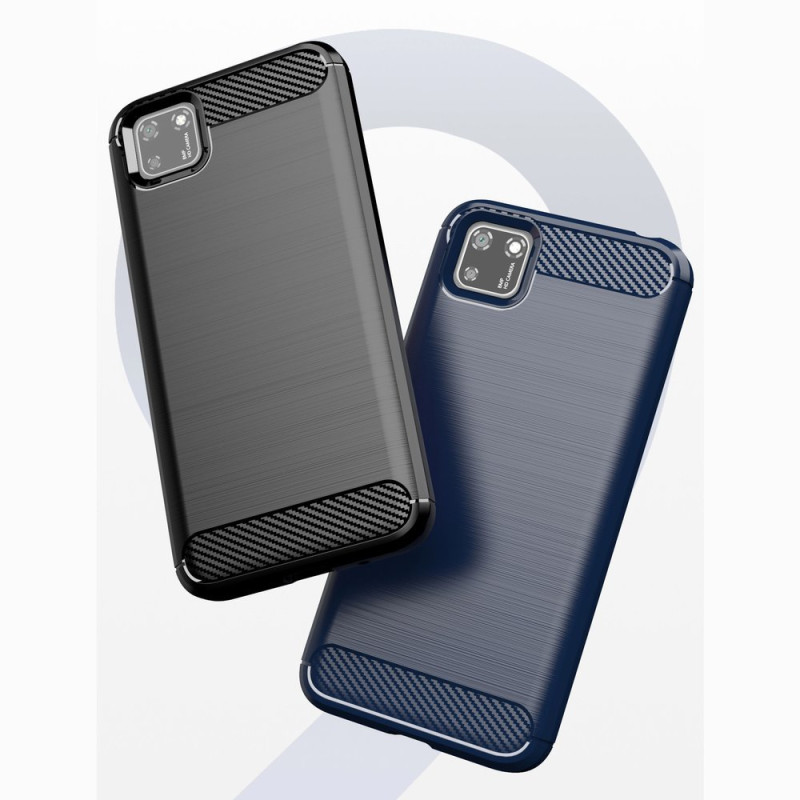 Carbon Case lankstus Huawei Y5p dangtelis juodas