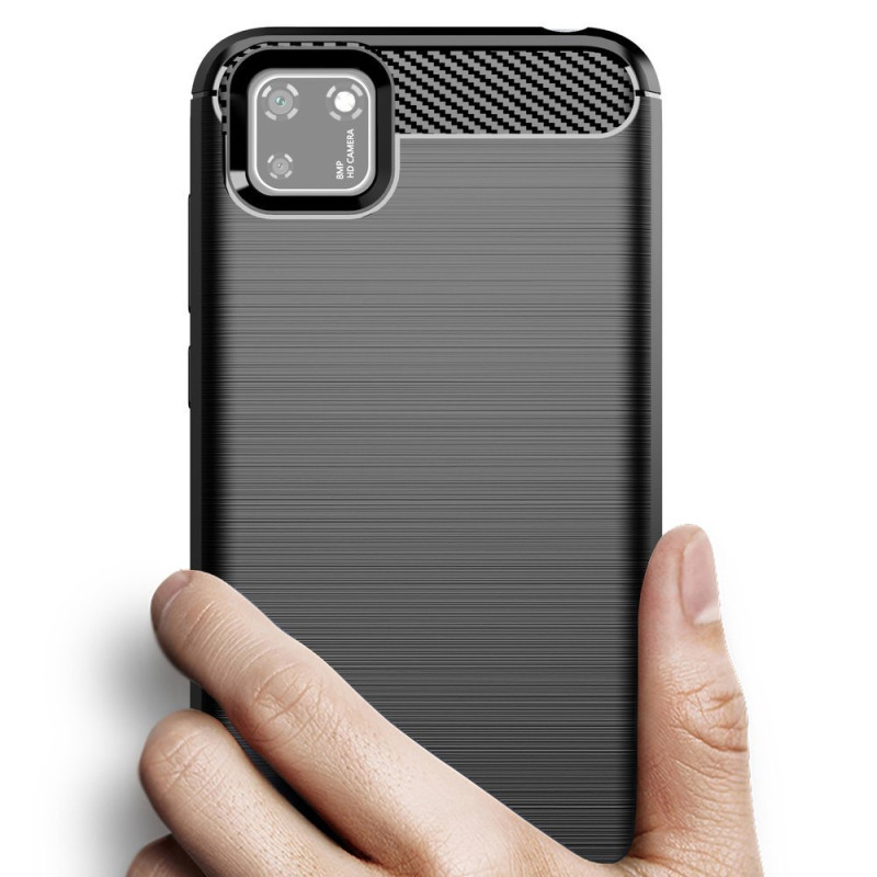Carbon Case lankstus Huawei Y5p dangtelis juodas