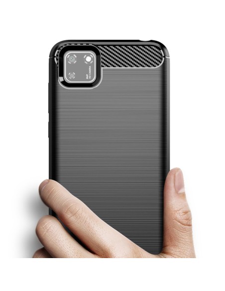 Carbon Case lankstus Huawei Y5p dangtelis juodas Carbon Case lankstus Huawei Y5p dangtelis juodas