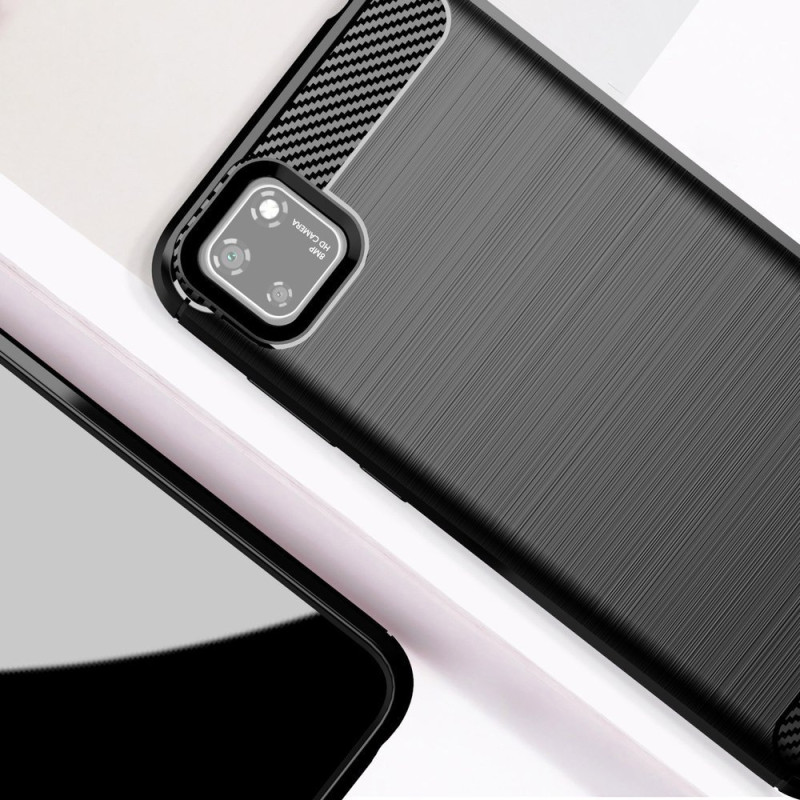 Carbon Case lankstus Huawei Y5p dangtelis juodas