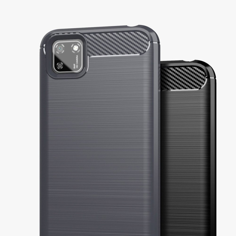 Carbon Case lankstus Huawei Y5p dangtelis juodas