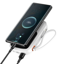 Greito įkrovimo maitinimo blokas 20000mAh 20W QC-PD-SCP-FCP kabelis iPhone Lightning White