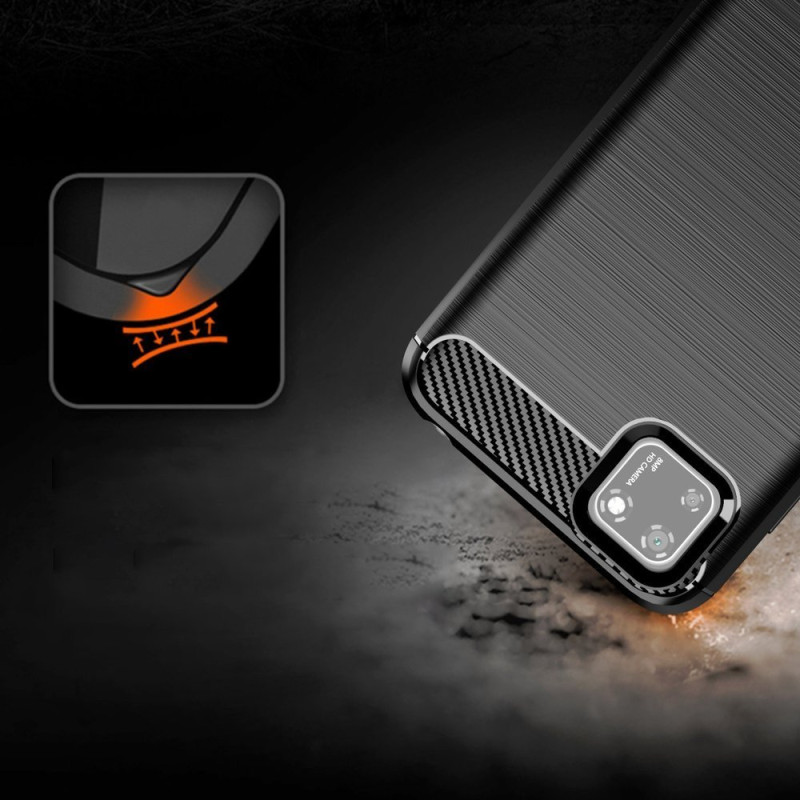 Carbon Case lankstus Huawei Y5p dangtelis juodas