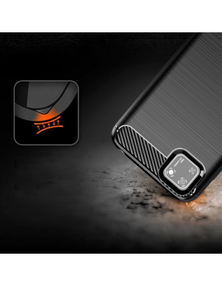 Carbon Case lankstus Huawei Y5p dangtelis juodas Carbon Case lankstus Huawei Y5p dangtelis juodas