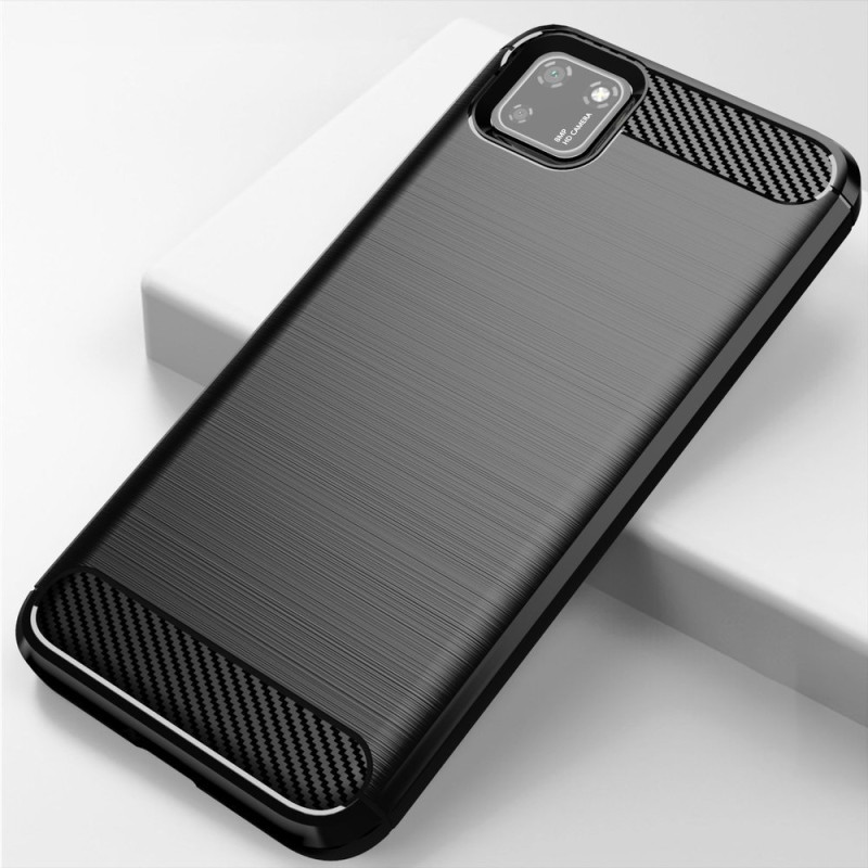 Carbon Case lankstus Huawei Y5p dangtelis juodas