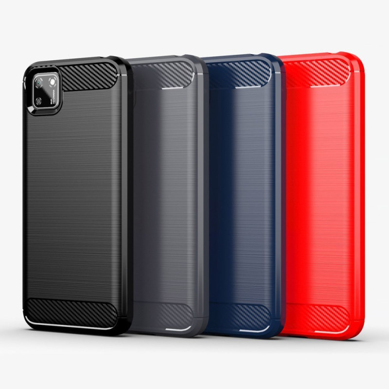Carbon Case lankstus Huawei Y5p dangtelis juodas