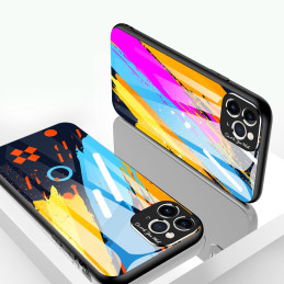 Spalvoto stiklo dėklas, dangtelis, grūdinto stiklo perdanga su fotoaparato dangteliu, skirta iPhone 11 Pro Max 1 modeliu...