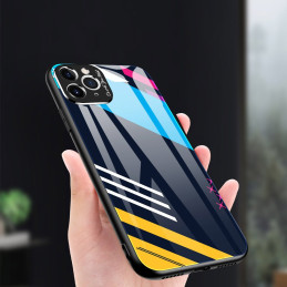 Spalvoto stiklo dėklas, dangtelis, grūdinto stiklo perdanga su fotoaparato dangteliu, skirta iPhone 11 Pro Max 1 modeliu...