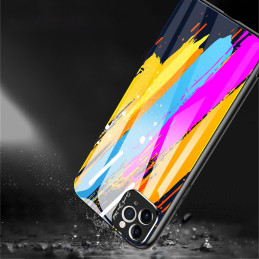 Spalvoto stiklo dėklas, dangtelis, grūdinto stiklo perdanga su fotoaparato dangteliu, skirta iPhone 11 Pro Max 1 modeliu...