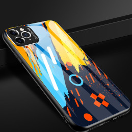 Spalvoto stiklo dėklas, dangtelis, grūdinto stiklo perdanga su fotoaparato dangteliu, skirta iPhone 11 Pro Max 1 modeliu...