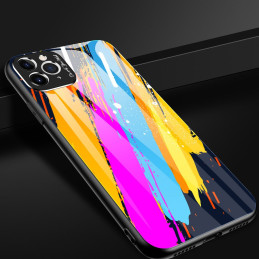 Spalvoto stiklo dėklas, dangtelis, grūdinto stiklo perdanga su fotoaparato dangteliu, skirta iPhone 11 Pro Max 1 modeliu...