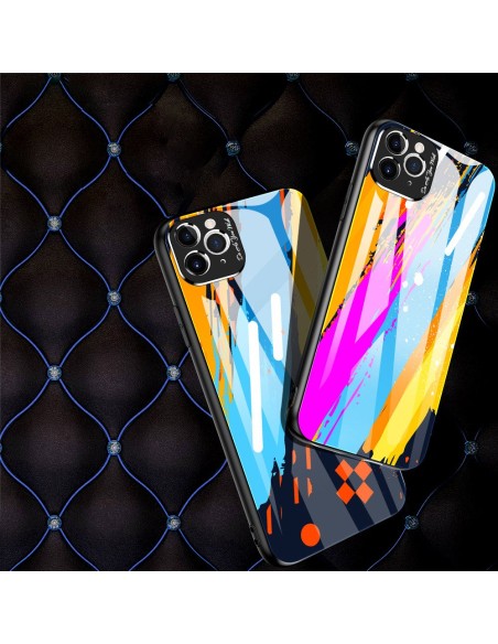 Spalvotas stiklas Dėklo dangtelis grūdintas stiklas su fotoaparato dangteliu, skirtas iPhone 11 Pro Max 2 modeliui