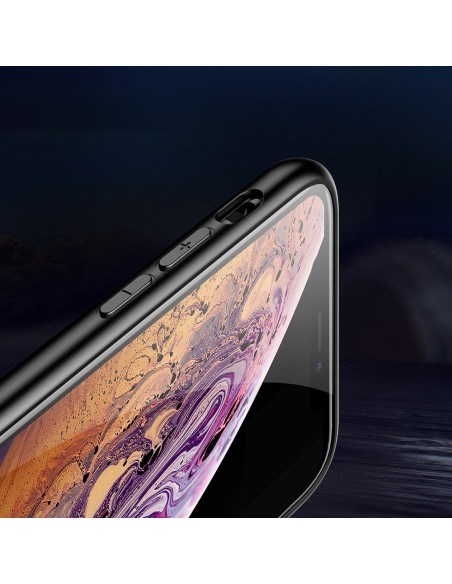 Spalvotas stiklas Dėklo dangtelis grūdintas stiklas su fotoaparato dangteliu, skirtas iPhone 11 Pro Max 2 modeliui