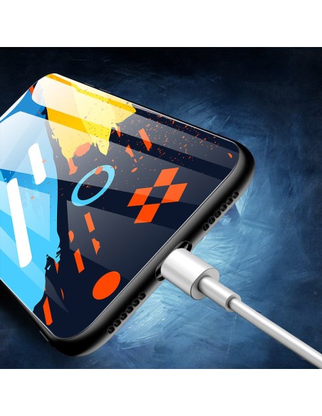 Spalvotas stiklas Dėklo dangtelis grūdintas stiklas su fotoaparato dangteliu, skirtas iPhone 11 Pro Max 2 modeliui